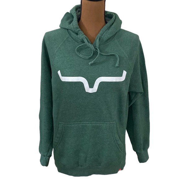 Kimes Ranch Tops - Kimes ranch forest green western sweatshirt hoodie with glitter logo size S